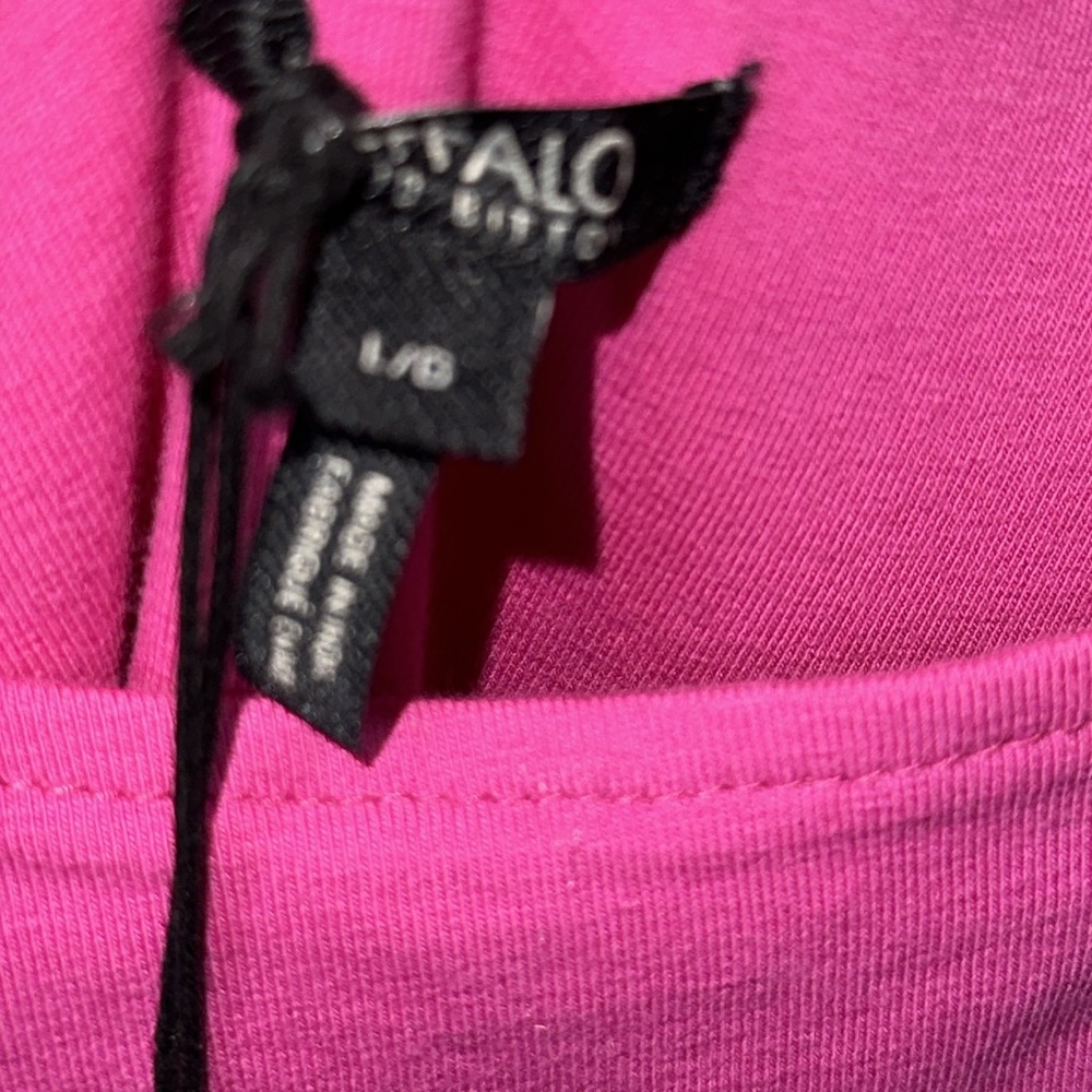 🦋🦋BUFFALO DAVID BITTON FAUX TWO PIECES PINK COTTON DRESS🦋🦋 - Picture 8 of 14